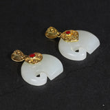 Jade Elephant Pendant Silver 925 Jewelry Women Necklace