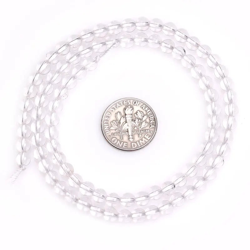 Clear Crystal Quartz Round Beads 15 inch Strand for Jewelry Making 6mm 8mm