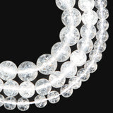 Natural Stone Snow Cracked Glass Loose Bead 4/6/8/10/12MM