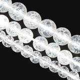 Natural Stone Snow Cracked Glass Loose Bead 4/6/8/10/12MM