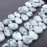 Natural Turquoise Stone Flat Water Drop Shape for DIY Jewelry
