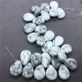 Natural Turquoise Stone Flat Water Drop Shape for DIY Jewelry
