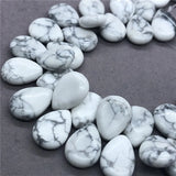 Natural Turquoise Stone Flat Water Drop Shape for DIY Jewelry