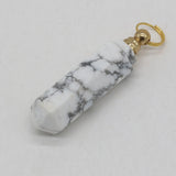 Turquoise Perfume Bottle Pendant for Jewelry Making 45x12mm