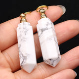 Turquoise Perfume Bottle Pendant for Jewelry Making 45x12mm