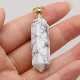 Turquoise Perfume Bottle Pendant for Jewelry Making 45x12mm