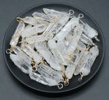 Irregular Rock Crystal Charms Clear Quartz Pendants