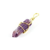 Quartz Prism Healing Crystal Charms Pendants for Jewelry Making