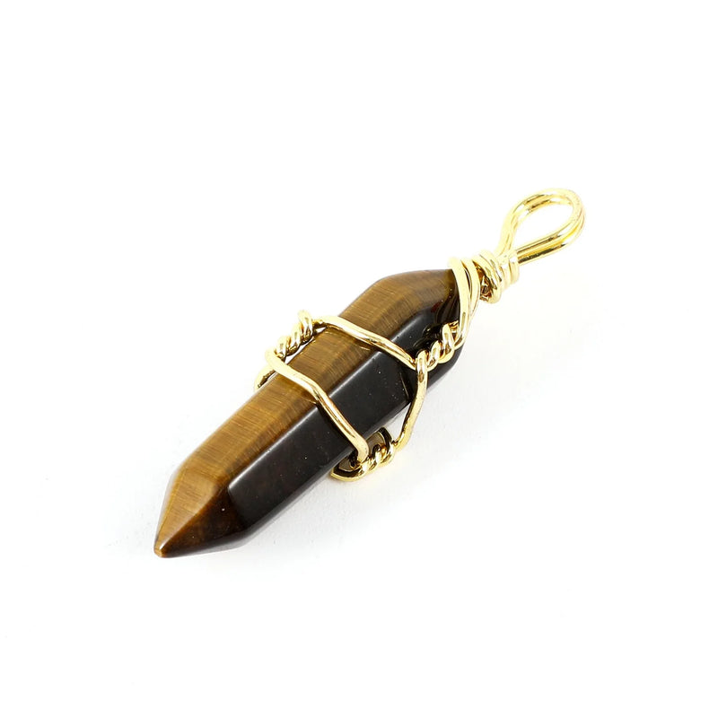 Quartz Prism Healing Crystal Charms Pendants for Jewelry Making