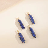 Stone Wire Wrapped Quartz Hexagonal Prism Charms