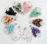 Natural Stone Wisdom Tree Quartz Crystal Pendant for DIY Jewelry Making