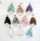 Natural Stone Wisdom Tree Quartz Crystal Pendant for DIY Jewelry Making