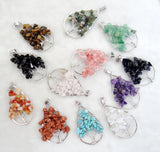 Natural Stone Wisdom Tree Quartz Crystal Pendant for DIY Jewelry Making