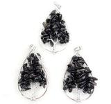 Natural Stone Wisdom Tree Turquoises Quartz Crystal Pendant