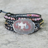 Vintage Charm Natural Stone Women Beads Wrap Bracelet