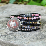Vintage Charm Natural Stone Women Beads Wrap Bracelet
