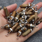 Stone Wood Grain Pendant for Jewelry Making