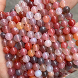 Colorful Agates Beads 6mm 8mm 15'' Strand Round Loose Gemstones DIY Jewelry
