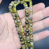 Yellow Dragon Veins Agates Beads Round for Jewelry Making 6-10MM