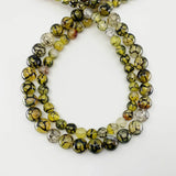 Yellow Dragon Veins Agates Beads Round for Jewelry Making 6-10MM