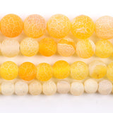Yellow Quartz Jades Jaspers Matte Faceted Crystal Round Beads
