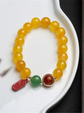 Vintage Chinese Style Agate Bracelet Charm Chain Jewelry Gift