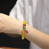 Vintage Chinese Style Agate Bracelet Charm Chain Jewelry Gift