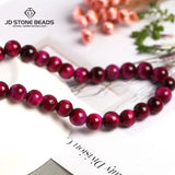 Natural Stone Yellow Red Tiger Eye Bead Round Loose Spacer Beads