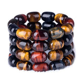 Yellow Tiger Eye Bead Bracelet Red Tiger Eye Bucket Bracelet