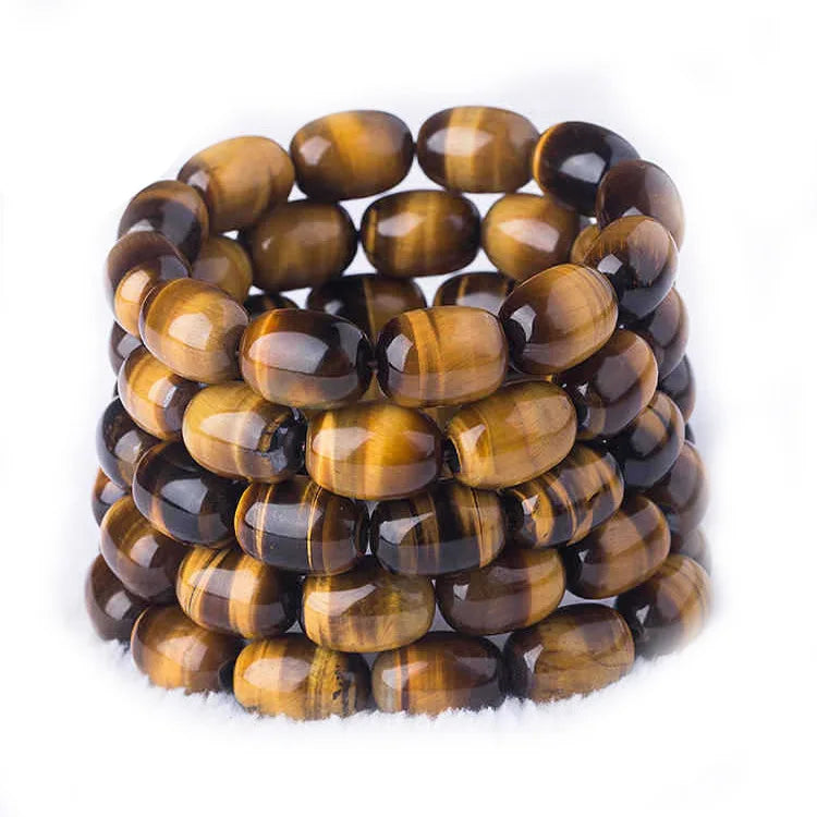 Yellow Tiger Eye Bead Bracelet Red Tiger Eye Bucket Bracelet