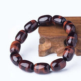 Yellow Tiger Eye Bead Bracelet Red Tiger Eye Bucket Bracelet