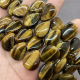 Natural Stone Yellow Tiger Eye Water Drop Shape DIY Pendant