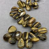 Natural Stone Yellow Tiger Eye Water Drop Shape DIY Pendant