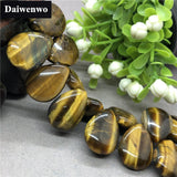 Natural Stone Yellow Tiger Eye Water Drop Shape DIY Pendant