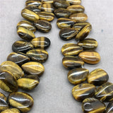 Natural Stone Yellow Tiger Eye Water Drop Shape DIY Pendant