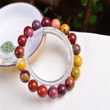 Natural Stone Mookaite Round Bead Bracelet 8-14MM