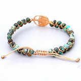 Natural Stone Yoga Wrap Bracelets Tree of Life Charm African Jasper