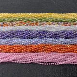 Natural Stone Zircon Necklace Bead 2mm 3mm 4mm Faceted Round Small Beads