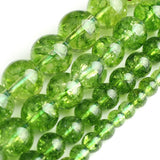 Green Peridot Round Loose Spacer Beads 4 6 8 10mm For Jewelry Making
