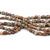 Red Leopard Gravel Stone Beads 5-8mm Charm Spacer Ball 15''