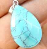 Natural Stone Water Drop Pendant for DIY Jewelry Making