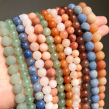Pink Aventurine Frosted Beads Matte Round Loose Beads 4-10MM