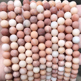 Pink Aventurine Frosted Beads Matte Round Loose Beads 4-10MM
