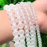 Pink Aventurine Frosted Beads Matte Round Loose Beads 4-10MM