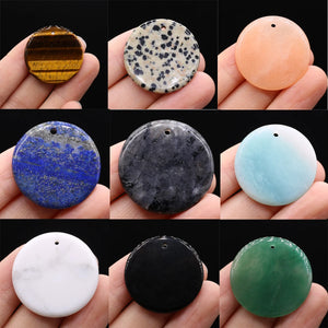 Natural Stone Lapis Lazuli Round Crystal Pendant Jewelry Making