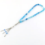 12*8mm Agate Islamic Rosary Muslim Tasbih Bracelet with Tassel