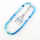 12*8mm Agate Islamic Rosary Muslim Tasbih Bracelet with Tassel