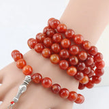 8mm Agate Islamic Rosary Bracelet with Tassel