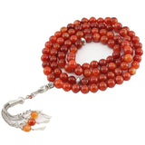 8mm Agate Islamic Rosary Bracelet with Tassel