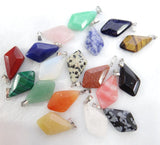 24pc Water Drop Aventurine Lapis Quartz Crystal Pendants DIY Jewelry